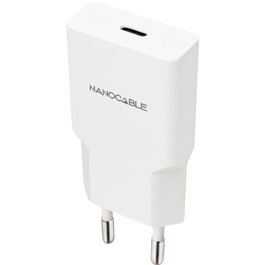 Nanocable Cargador de Pared USB-C/PD 20W Blanco
